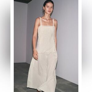 Zara ZW Collection Patchwork Embroidered Dress